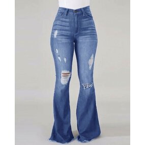 Men's Jeans Factory - OEM Straight Leg Stretch Patch Denim Trousers