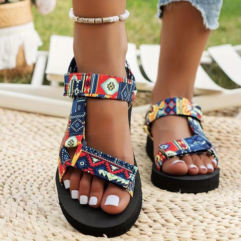 Women Slippers Manufacturer - OEM Summer Three-Strap Thick-Soled Slippers