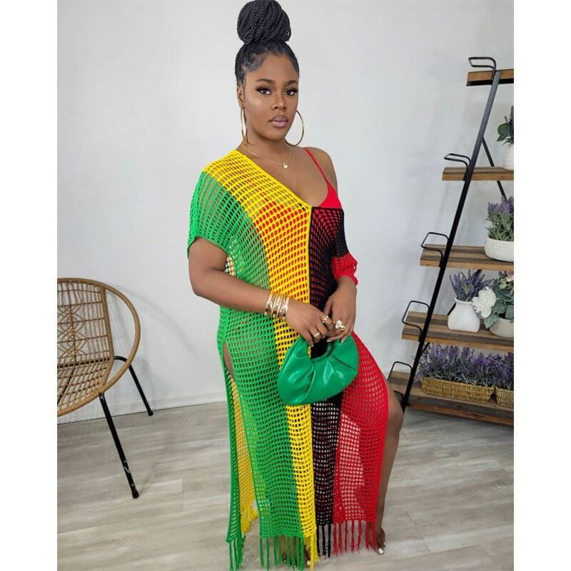 Beach Skirt Sets Factory - OEM Summer Long Fringed Blouse Skirt Set