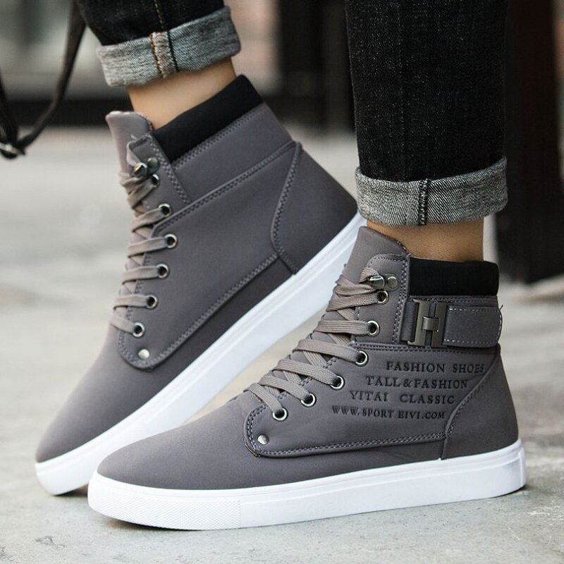 Casual Shoes Supplier - OEM Men's Pu Trend Leisure Thick Soled