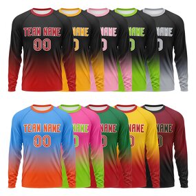 T-Shirt Manufacturer - Wholesale Custom Oversized Gradient Long Sleeves