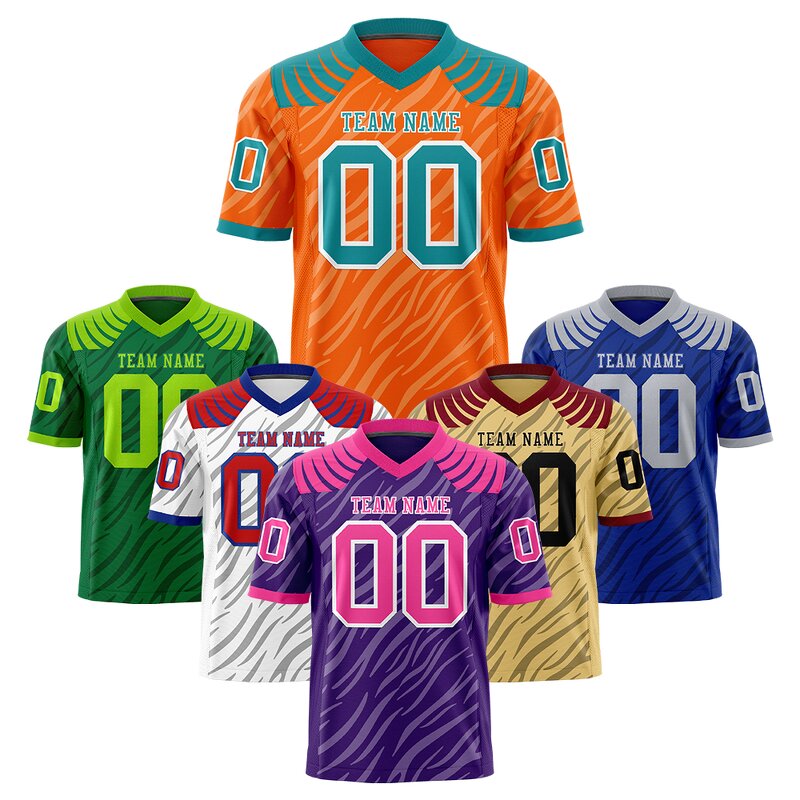 Football Jersey Factory - Wholesale Tiger Stripe Color Block Custom