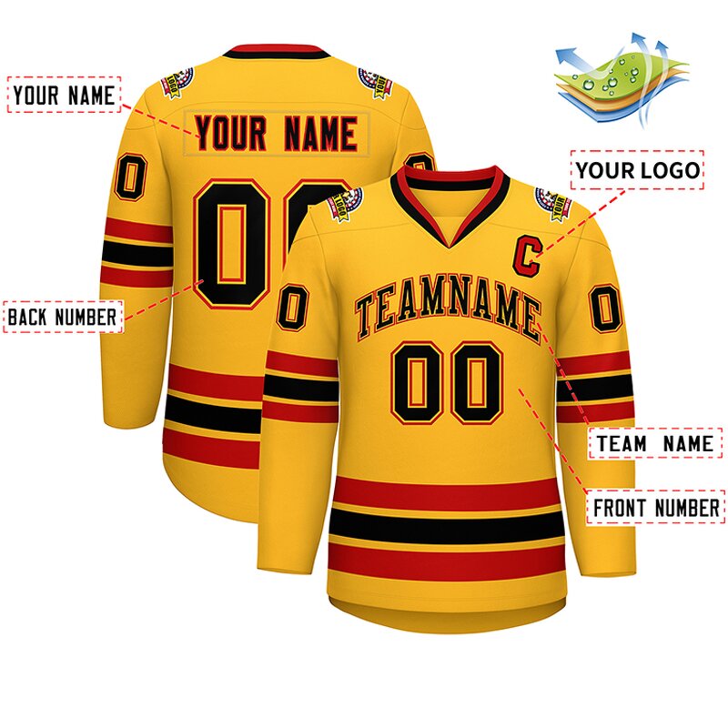 Hockey Jersey Manufacturer - Wholesale Custom Digital Printed V-Neck
