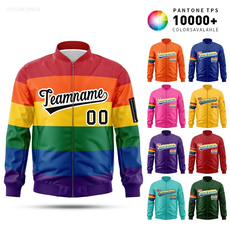 Men's Jackets Manufacturer - Wholesale Plus Size LGBT Varsity Bomber