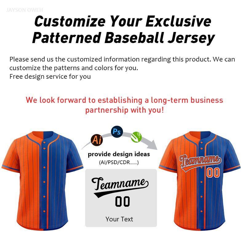 Baseball Jersey Manufacturer - Custom Striped Button Closure OEM