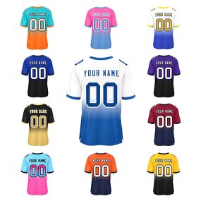 Football Rugby Shirts Manufacturer - Customized Retro Gradient Stitched