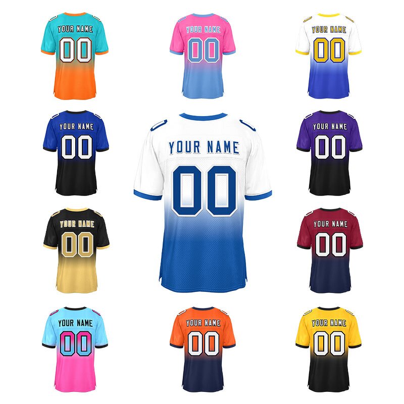 Football Rugby Shirts Manufacturer - Customized Retro Gradient Stitched