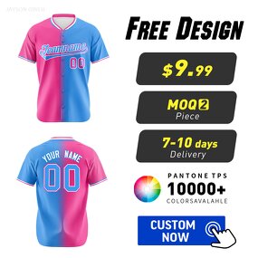 Baseball Jersey Factory - Wholesale Custom Stand Collar Gradient Split