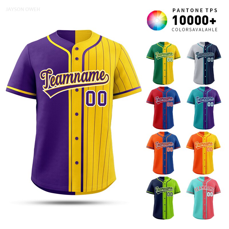 Baseball Jersey Factory - High Quantity Striped Button Closure OEM