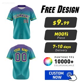 Baseball Jersey Manufacturer - High Quality Gradient Button Team Custom