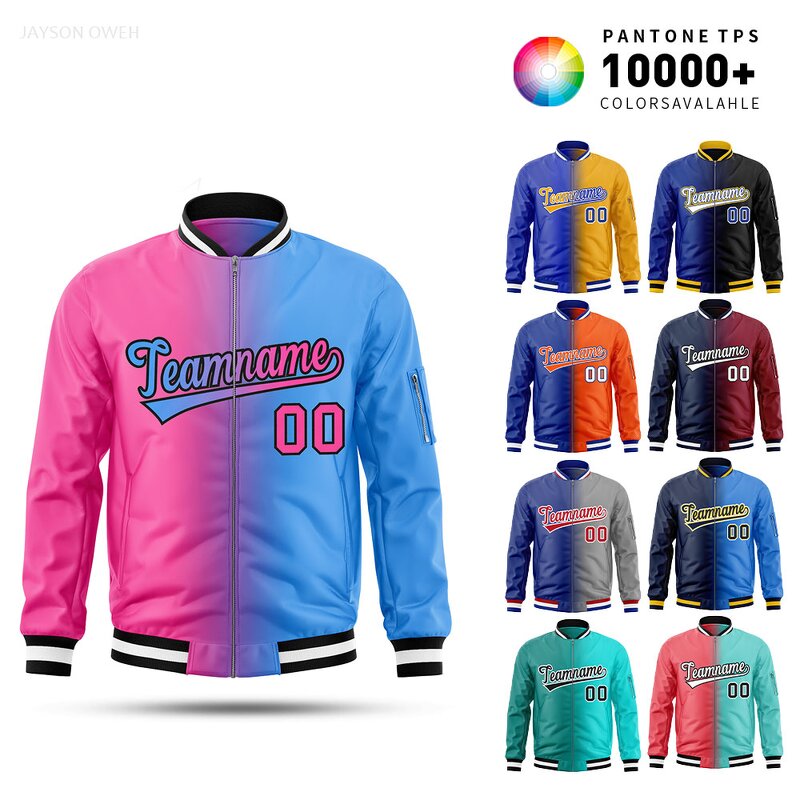 Baseball Jacket Factory - Customizable Gradient Color Team Personalized