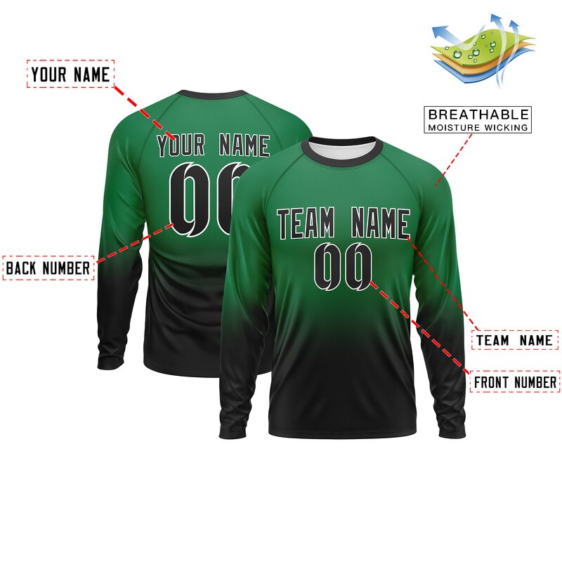 T-Shirt Factory - Wholesale Custom Oversized Gradient Long Sleeves