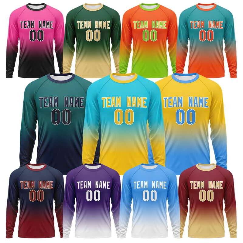T-Shirt Factory - Wholesale Custom Oversized Gradient Long Sleeves