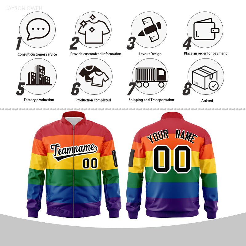 Men's Jackets Manufacturer - Wholesale Plus Size LGBT Varsity Bomber