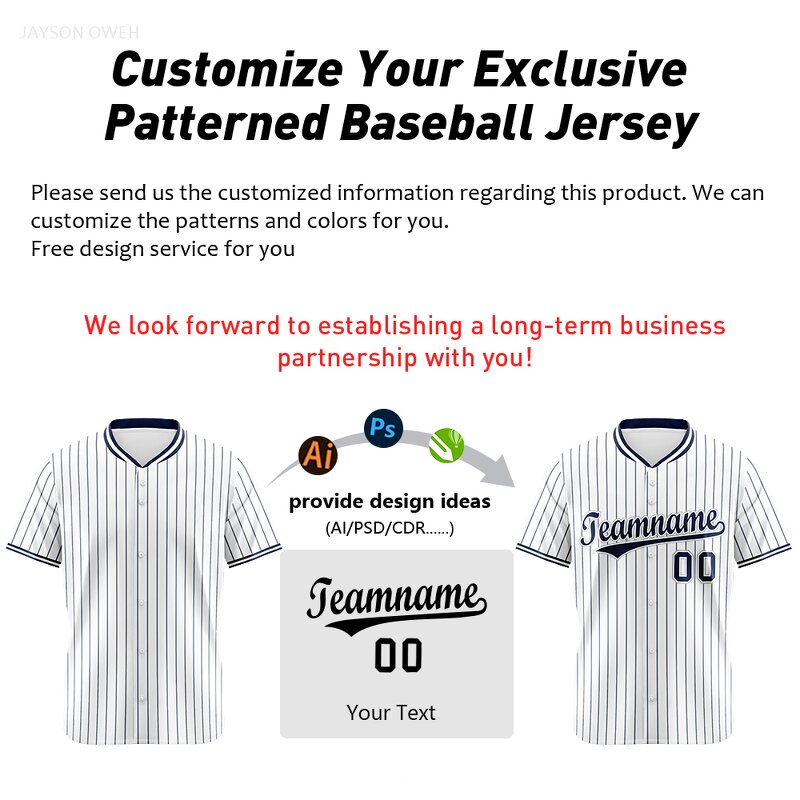 Baseball Jerseys Manufacturer - Wholesale Custom Stripe Bulk Personalized