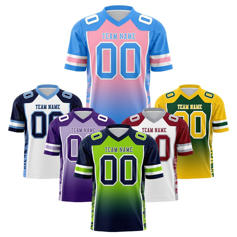 Football Jersey Manufacturer - Wholesale Short Sleeve Gradient Personalized