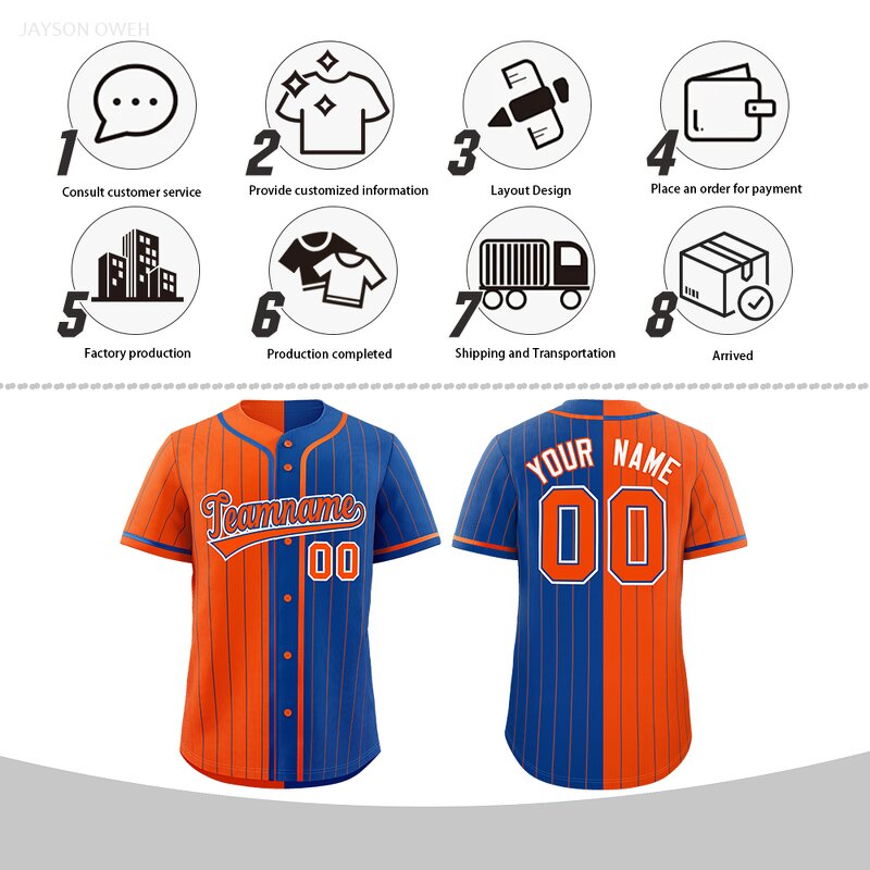 Baseball Jersey Manufacturer - Custom Striped Button Closure OEM