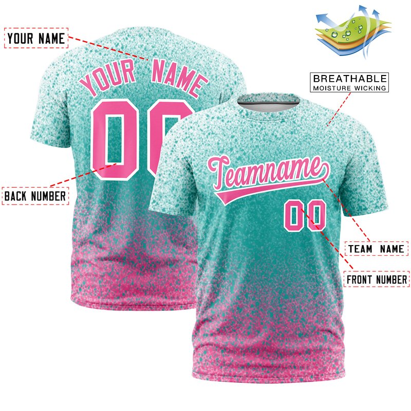 T-Shirt Manufacturer - Custom Short Sleeve Explosion Dust Gradient