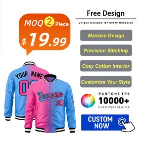 Baseball Jacket Factory - Customizable Gradient Color Team Personalized