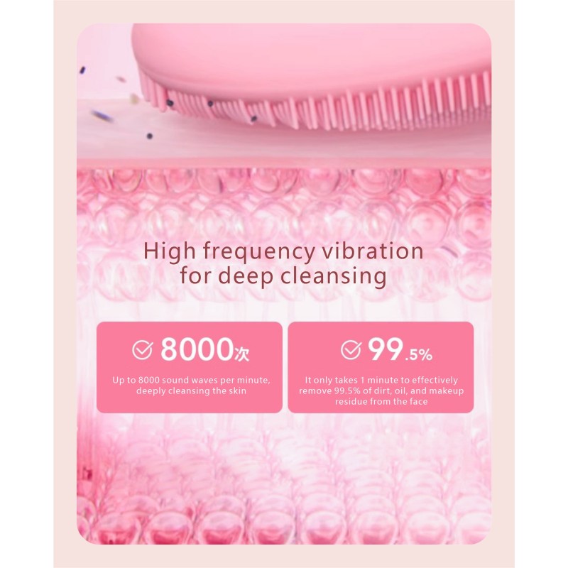 Electric Facial Brush Factory - Bulk 2025 Latest Portable Silicone Vibrating Exfoliation