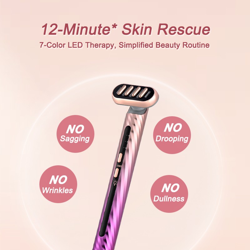 Home Massager Factory - OEM Hot-Selling Trendy 90° Rotation LED Lighting Skin Tightening