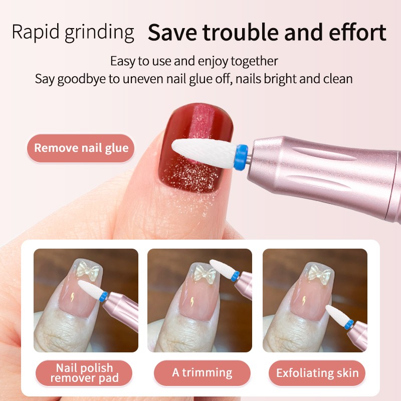 Rechargeable Nail Drill Manufacturer - OEM Portable 35000RPM Cordless Brushless Motor Nail Art