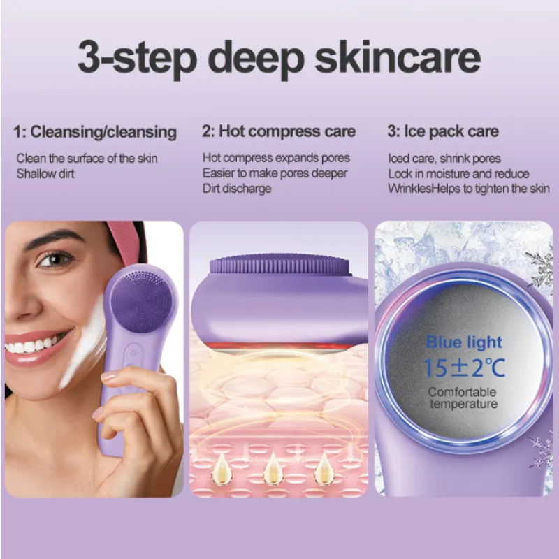 Silicone Cleansing Brush Manufacturer - OEM DIY Portable Mini Electric Pore Cleaner Waterproof