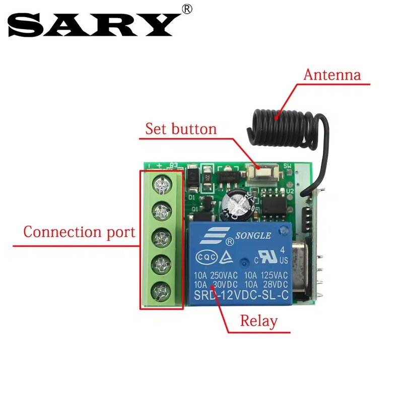 Access Control Remote Control Factory - DC12V 315mhz Wireless 10A Relay