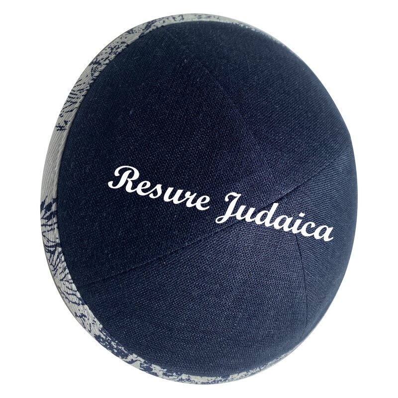 Linen Kippah Factory - OEM Deep Blue 19 cm Kippot Yarmulka