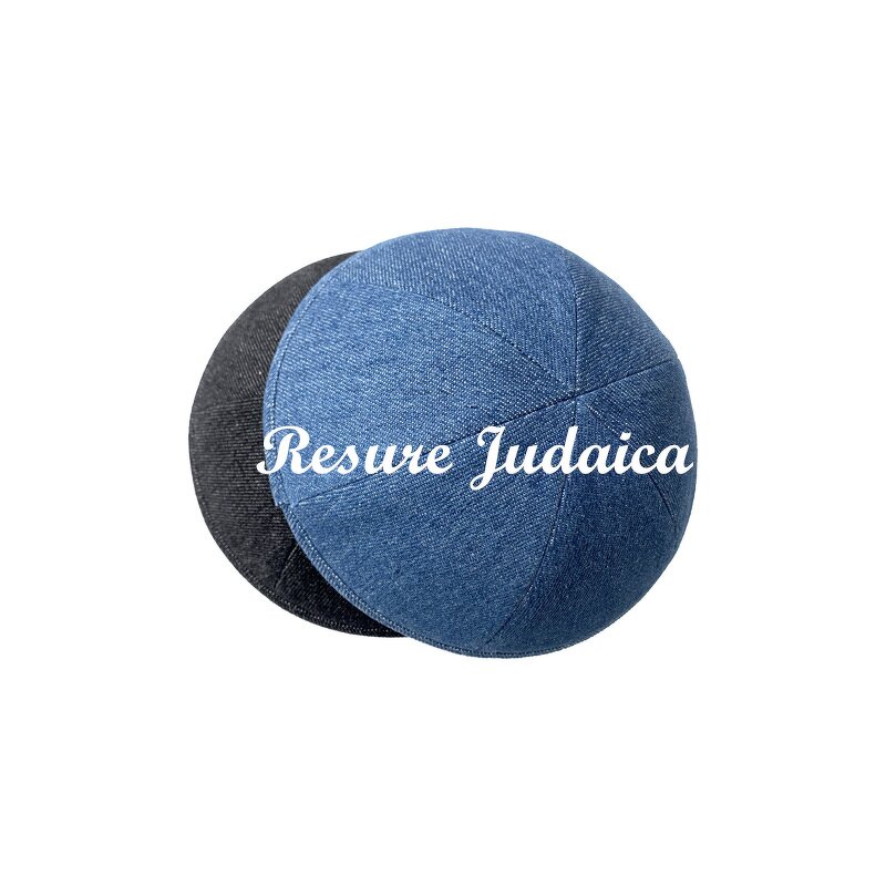 Jewish Kippah Factory - OEM Denim Kippah Custom Embroidered Logo