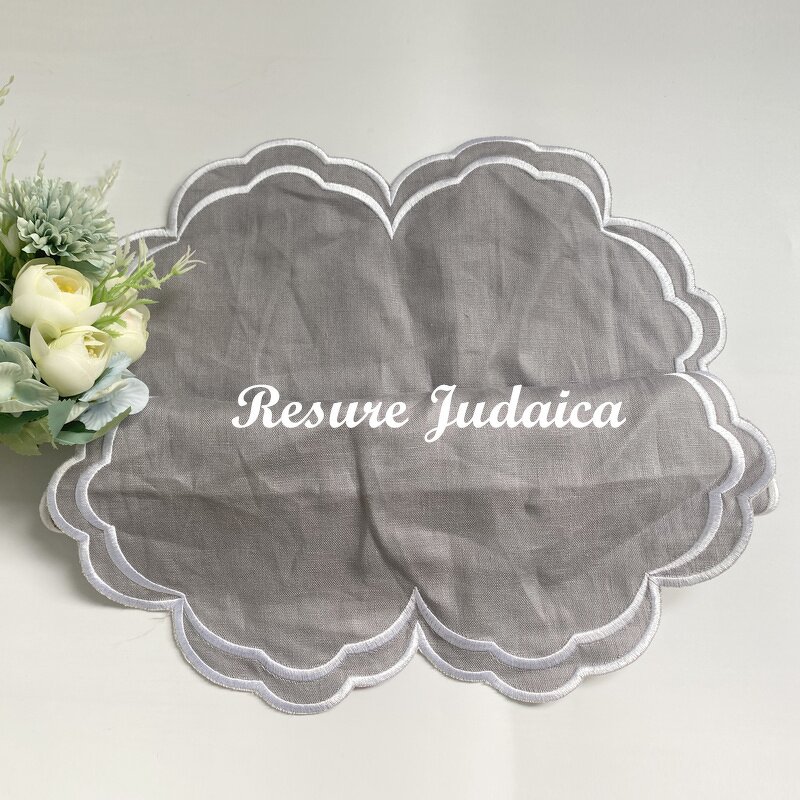 Linen Napkins Factory - OEM Washed Embroidered Perforated Napkins