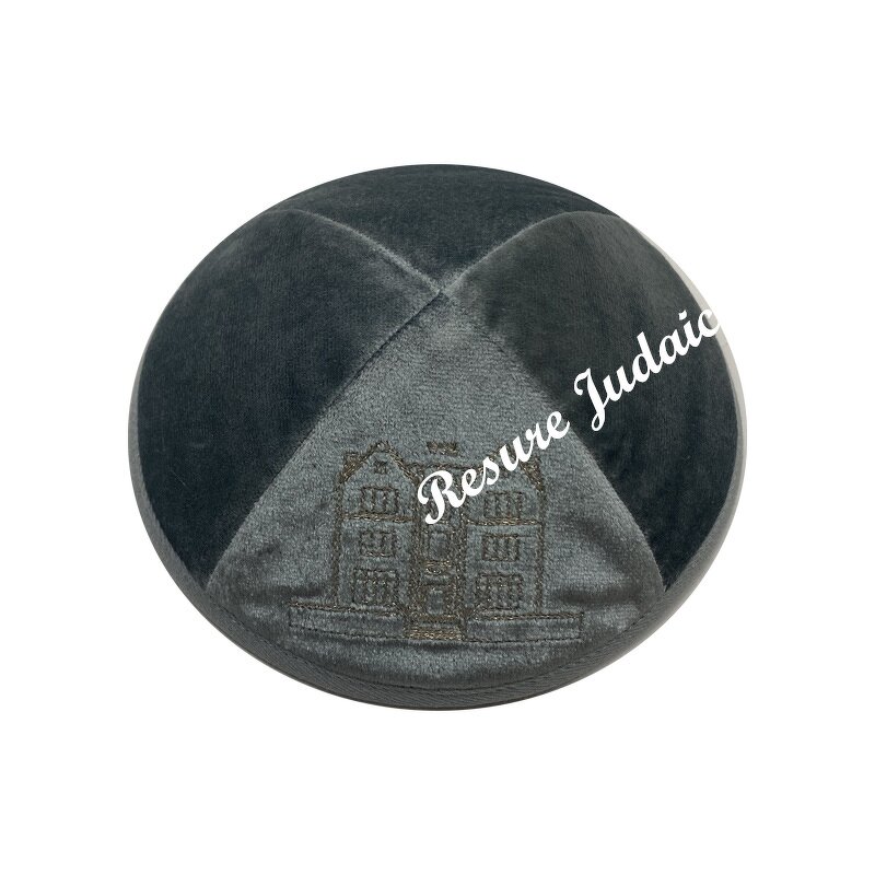 Velvet Kippah Manufacturer - OEM Hebrew Letter Embroidery Jewish