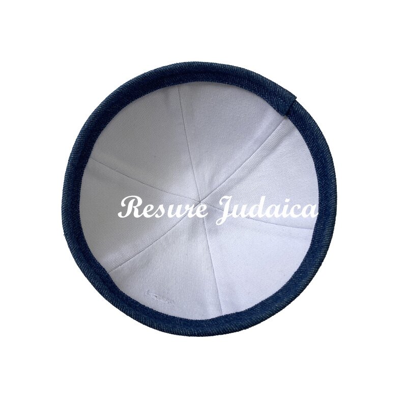 Denim Kippah Manufacturer - OEM 6 Panels Cotton Linen Kippot
