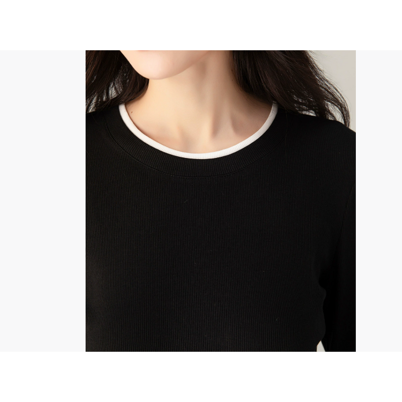 T-shirts Factory - OEM Spring Autumn Slim Solid Color T-shirts