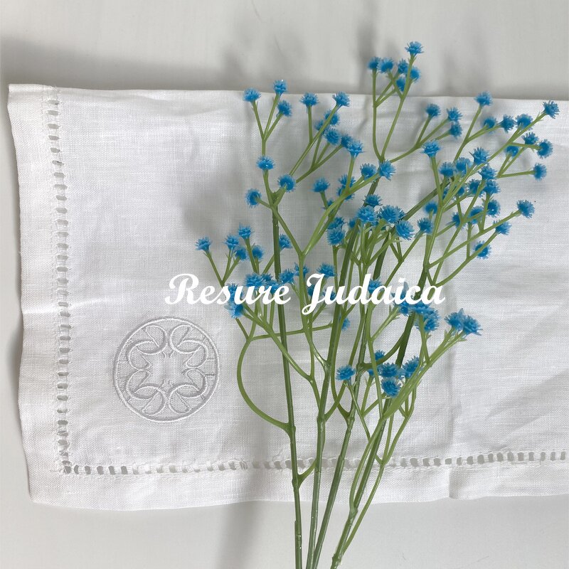 Cloth Napkins Supplier - OEM White Wedding Embroidered Linen