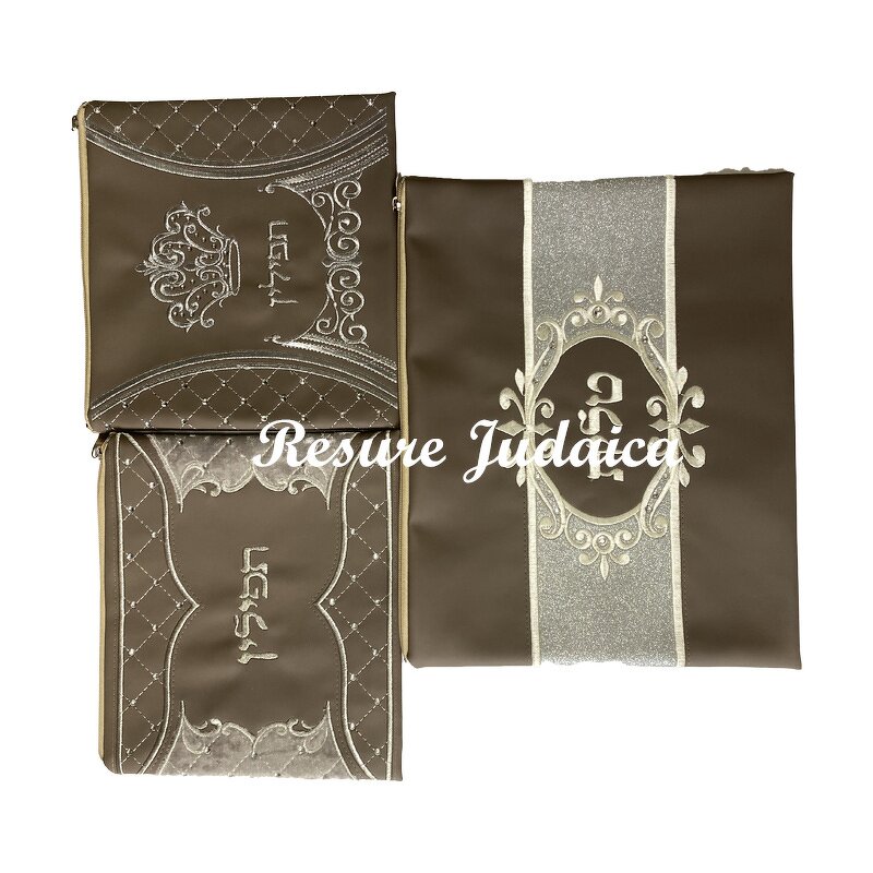 Tefillin Bag Manufacturer - OEM Hebrew Embroidery Golden PU Bag