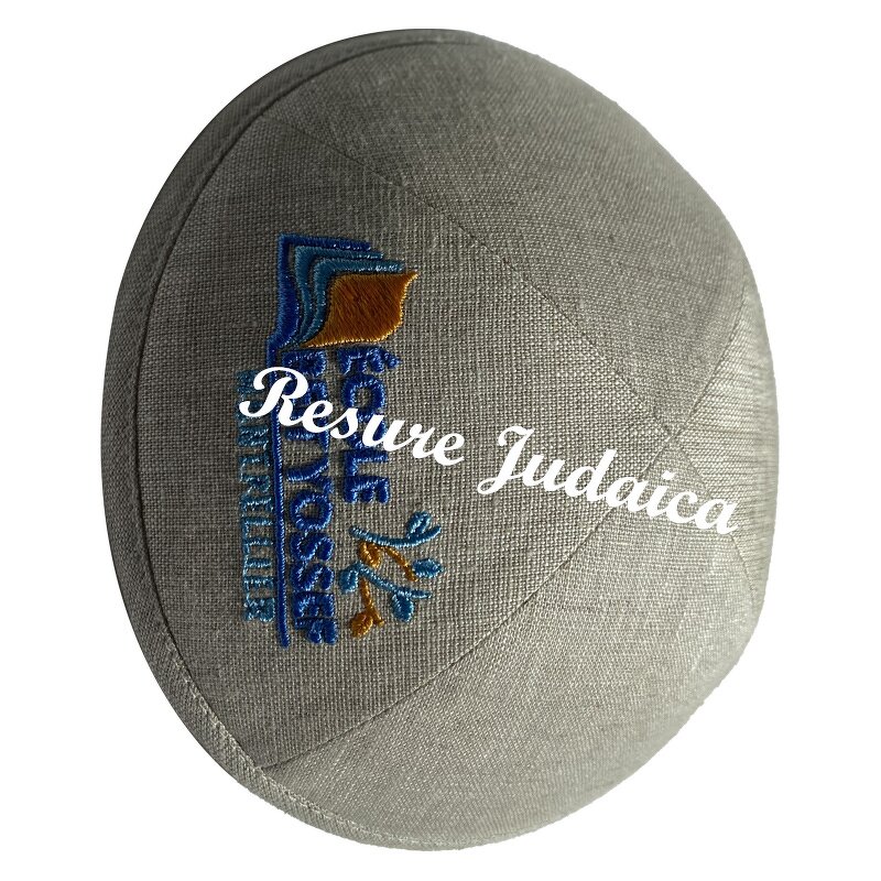 Linen Kippah Factory - OEM Deep Blue 19 cm Kippot Yarmulka