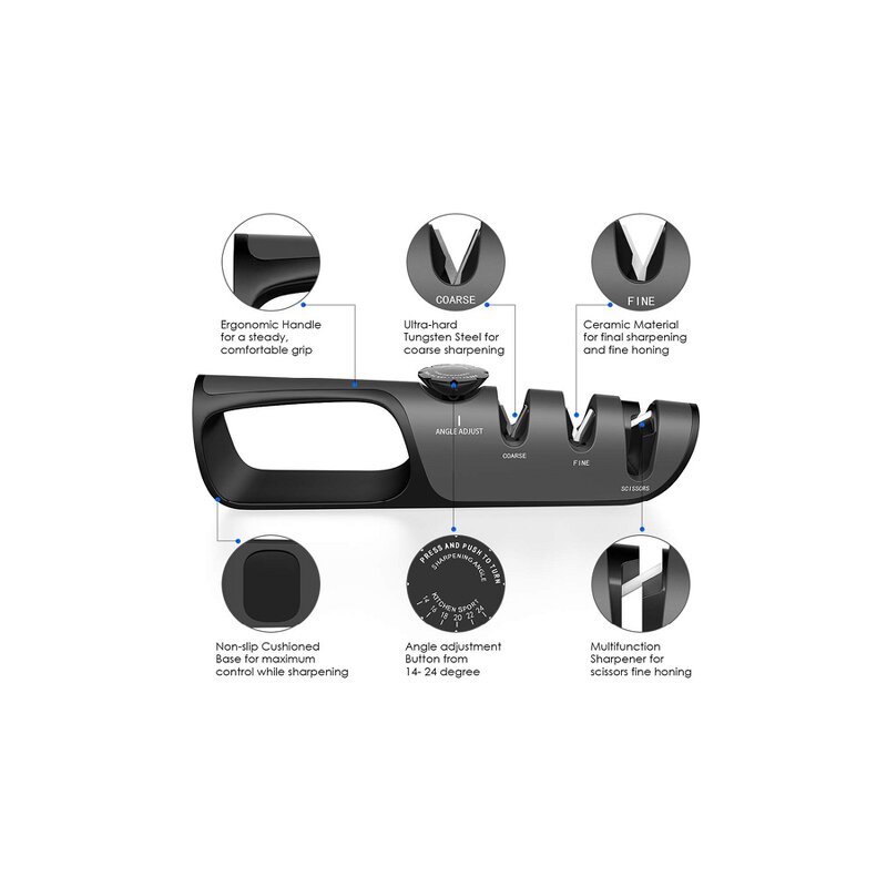 Knife Sharpener Factory - OEM Adjustable Manual 4-Stage Tool