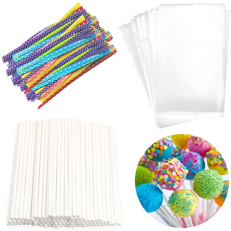 Cake Pop Bags Supplier - OEM DIY Lollipop Sticks Metallic Twist