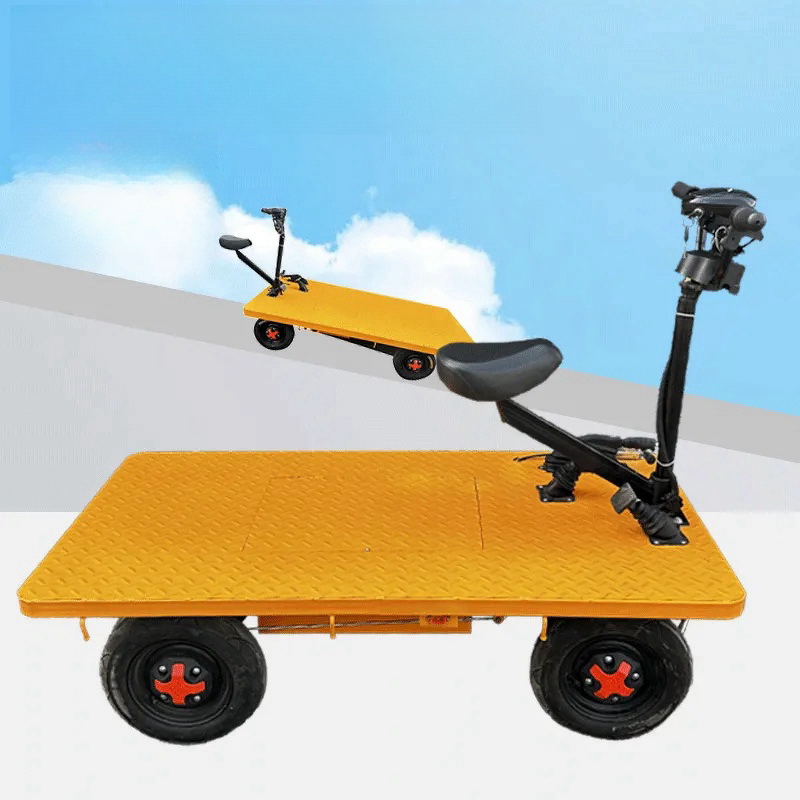 Electric Transport Vehicle Supplier - 1T 4-Wheel Reversible Platform Trolley