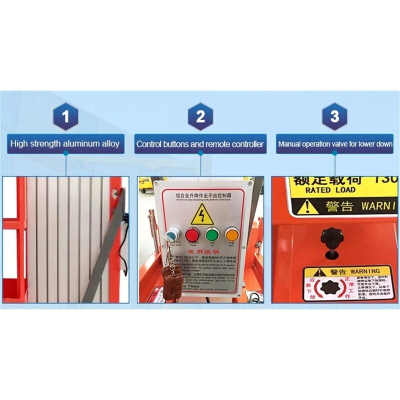 New Product Aluminum Alloy Lifting Platform Manufacturer - Single Mast Hydraulic Electric