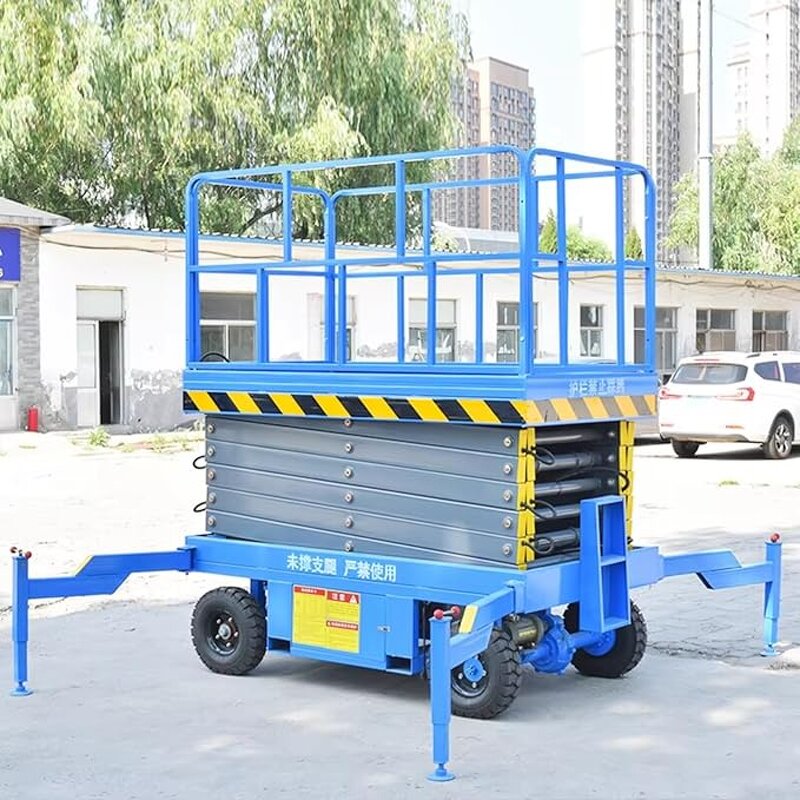 Wheeled Aerial Skylift Factory - 8-10 m Mobile Electric Hydraulic Scissor Lift