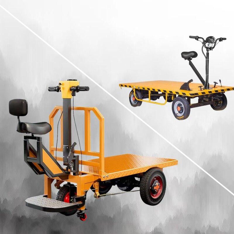 Low Price Electric Trolley Supplier - 1000 kg Ride Backwards Flatbed Transport