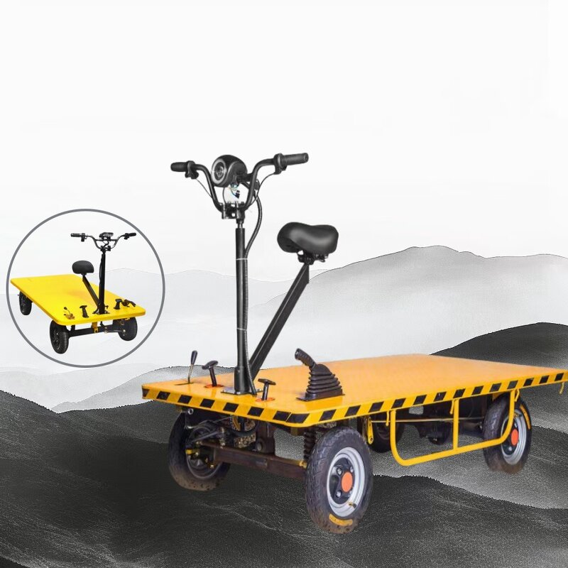 Low Price Electric Trolley Supplier - 1000 kg Ride Backwards Flatbed Transport