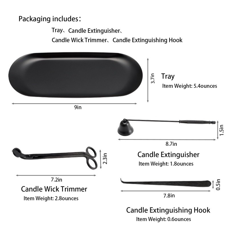 Candle Tool Set Manufacturer - OEM 4PCS Stainless Steel