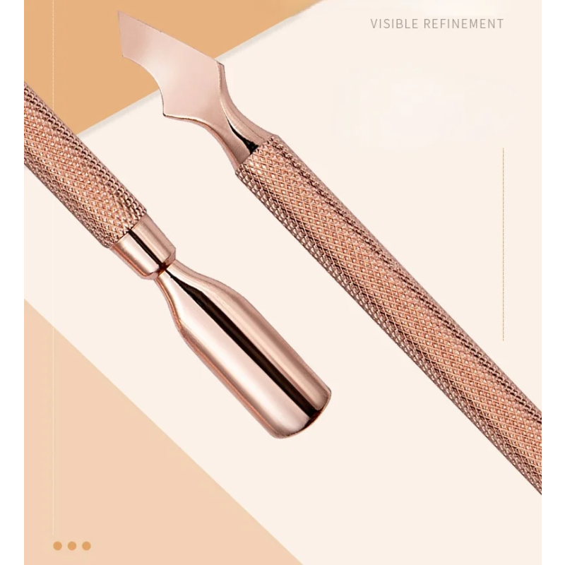Cuticle Pusher Factory - OEM Rose Gold Double-ended
