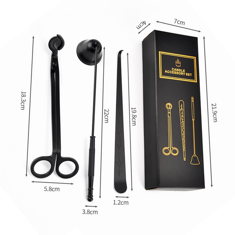 Candle Care Kit Factory - OEM 2pcs Matte Black Snuffer