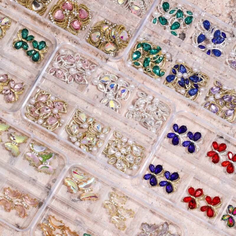 Nail Charms Factory - OEM 3D Alloy Rhinestones Decoration