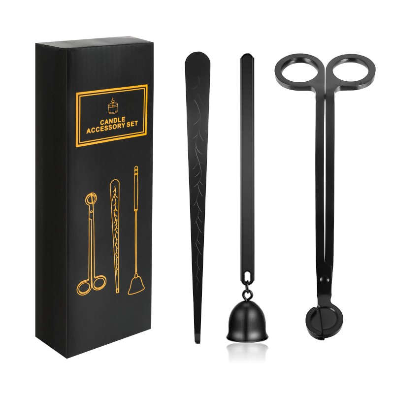 Candle Care Kit Factory - OEM 2pcs Matte Black Snuffer