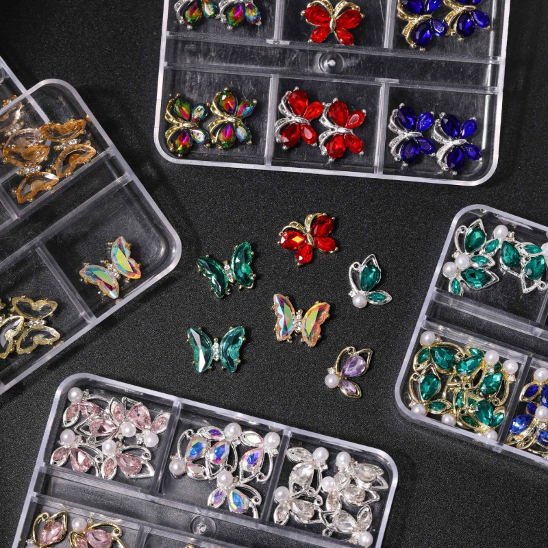 Nail Charms Factory - OEM 3D Alloy Rhinestones Decoration